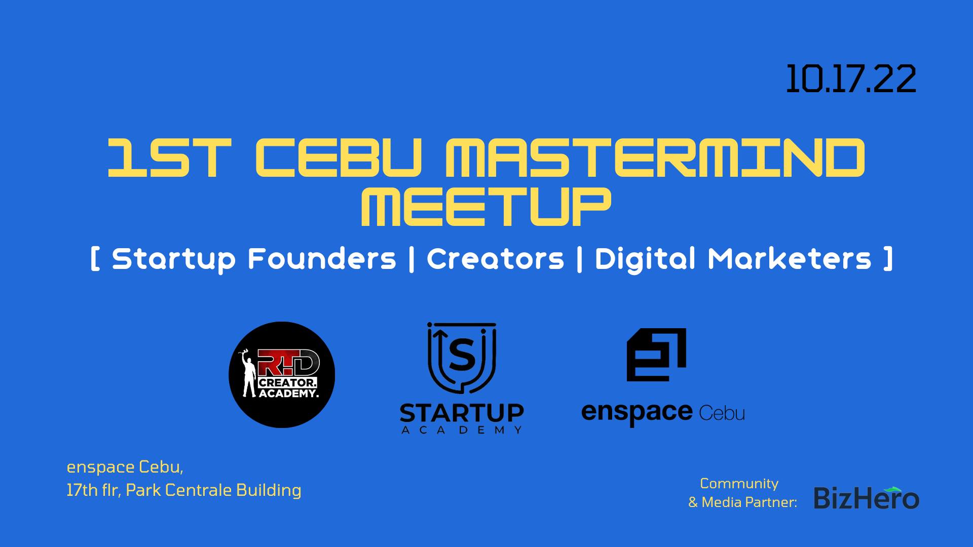 1st Cebu Mastermind MeetUp [Startup Academy x enspace Cebu]