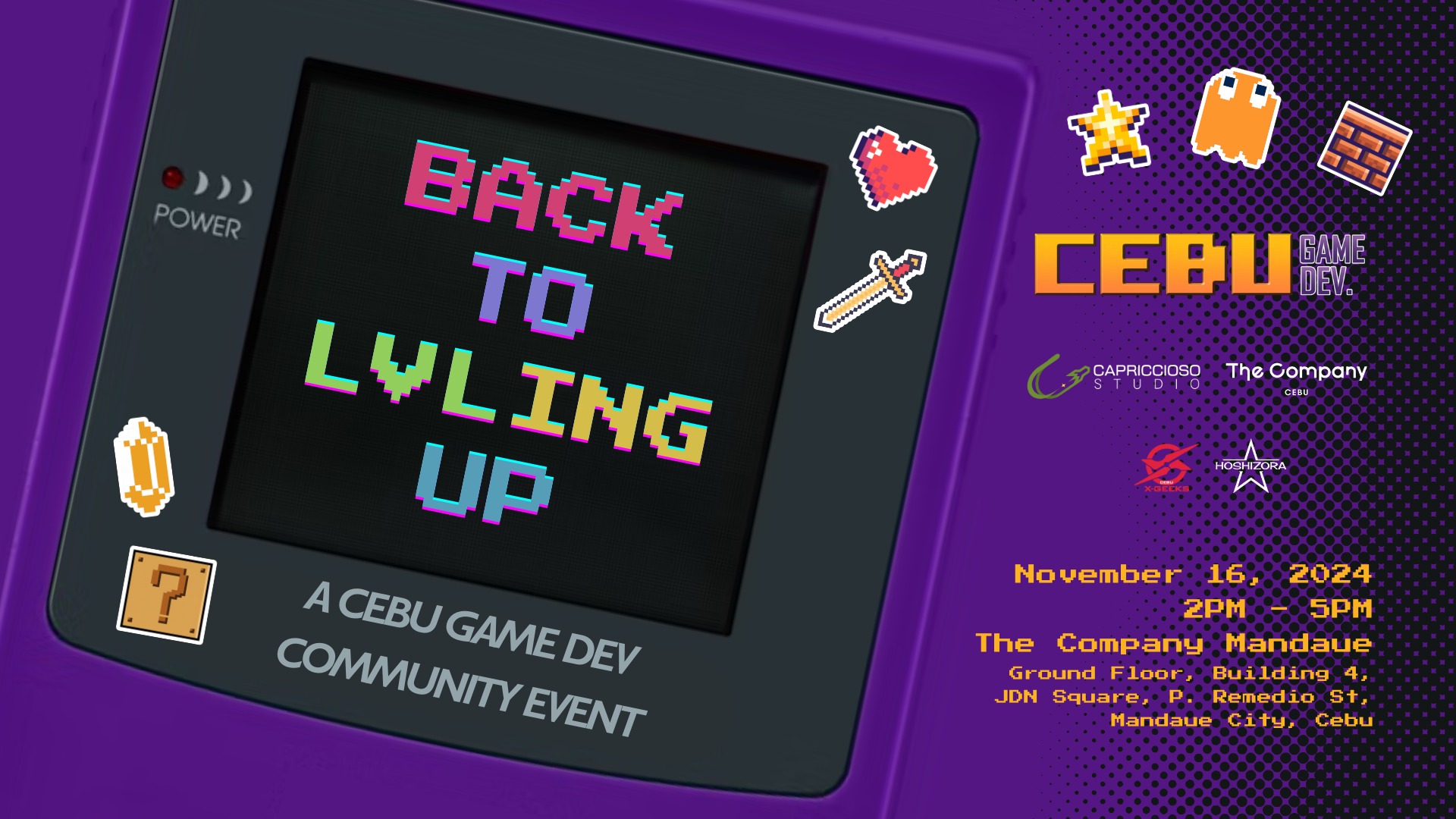 Back to Leveling Up: A Cebu Game Dev Community Event