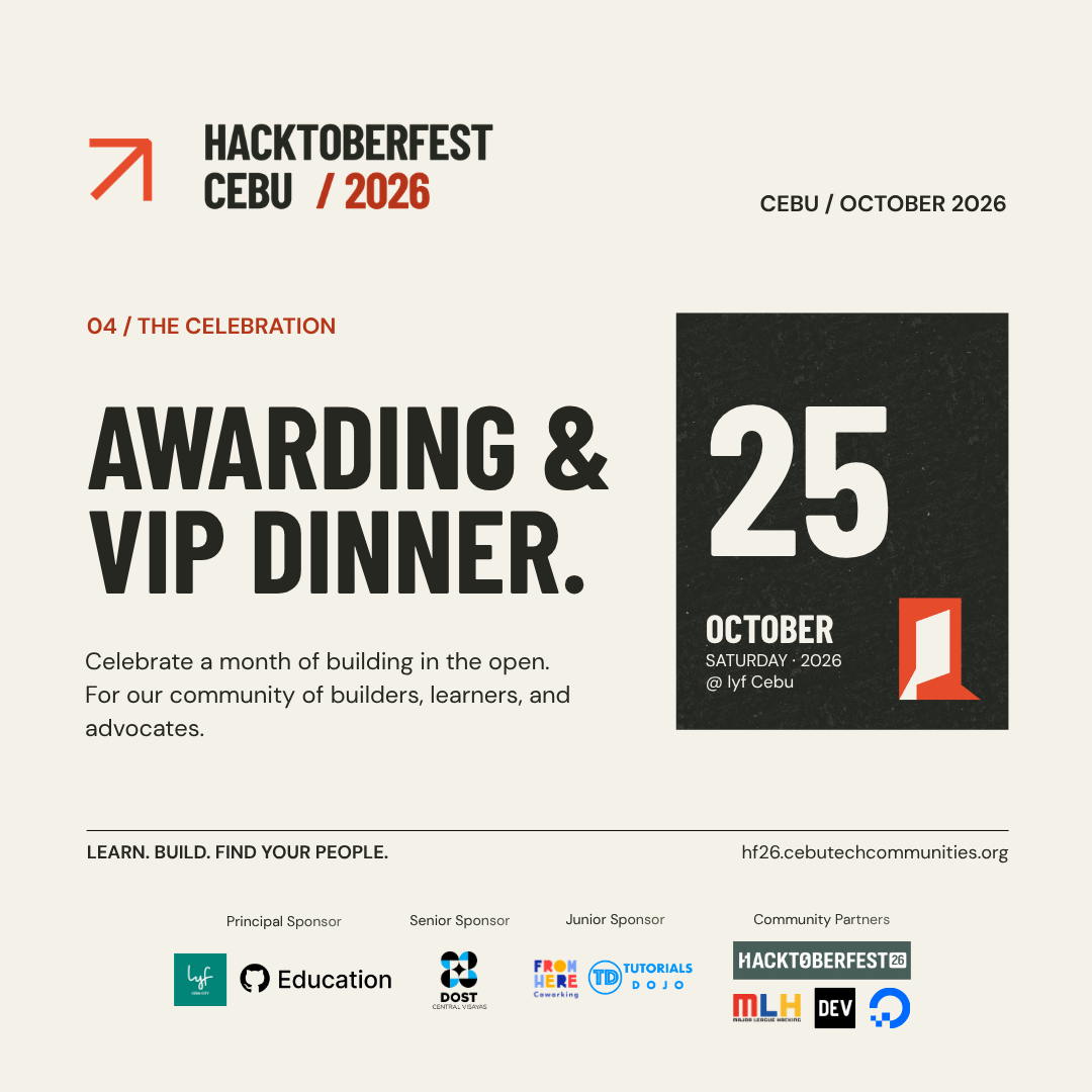 Cebu Hacktoberfest 2026 Awarding