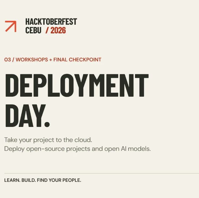 Cebu Hacktoberfest 2026 Meetup: Deployment Day