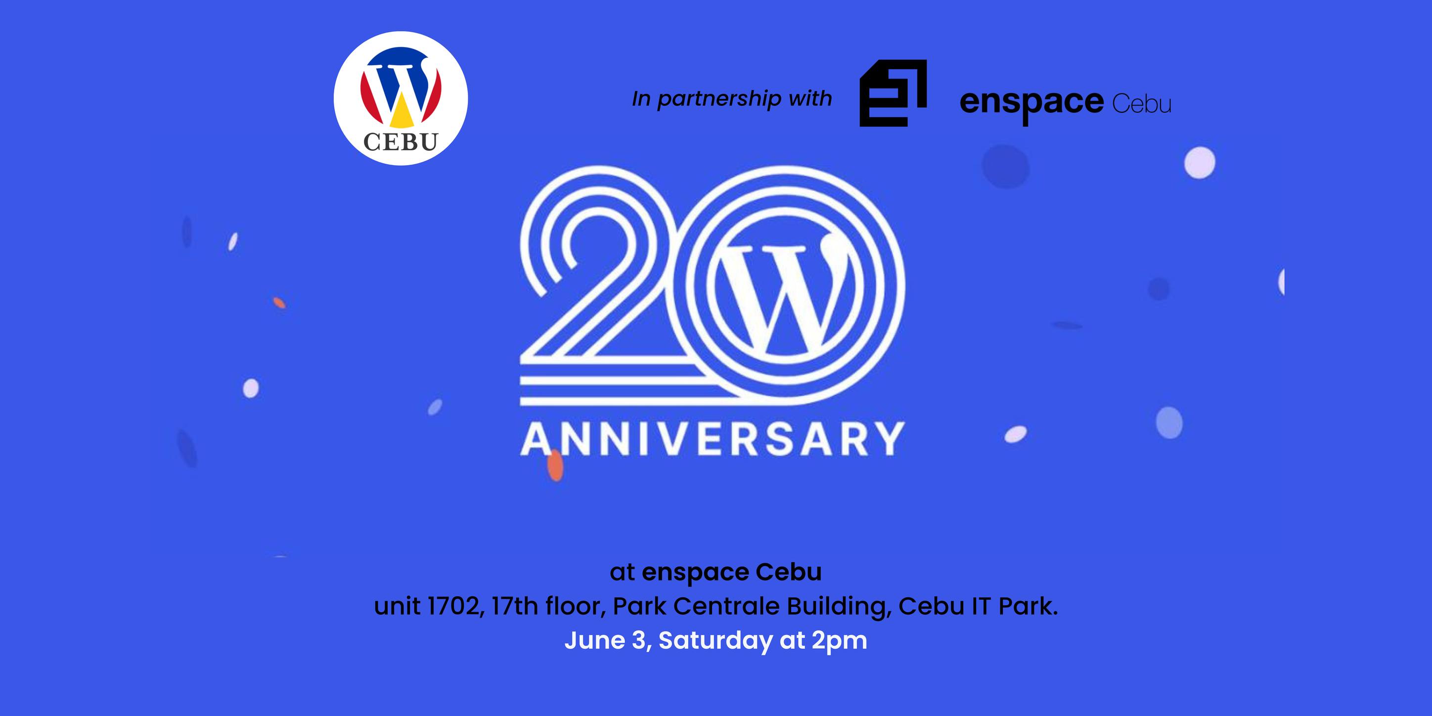 Cebu WordPress Meetup (20th Anniversary)