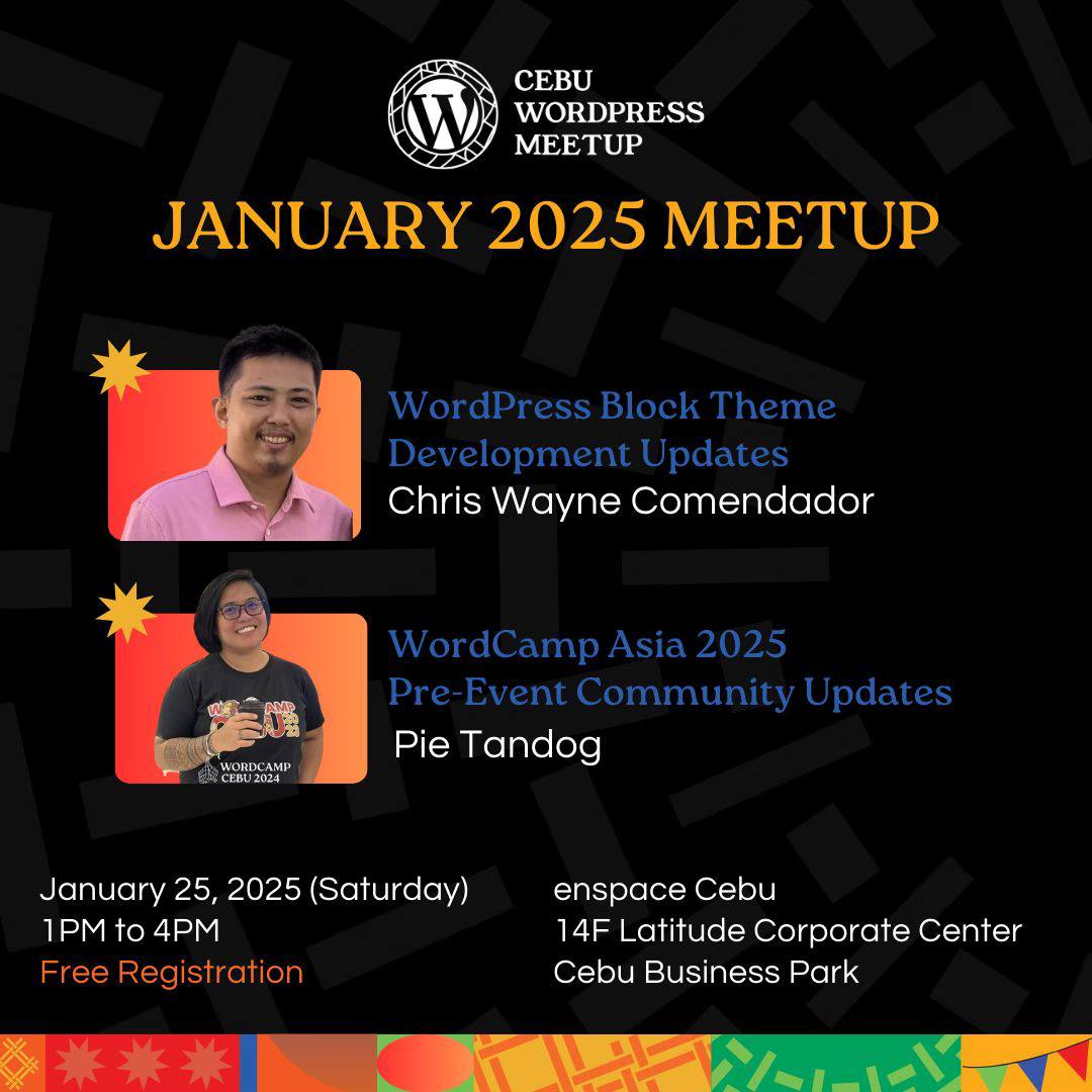 Cebu WordPress Meetup: January 2025 Edition