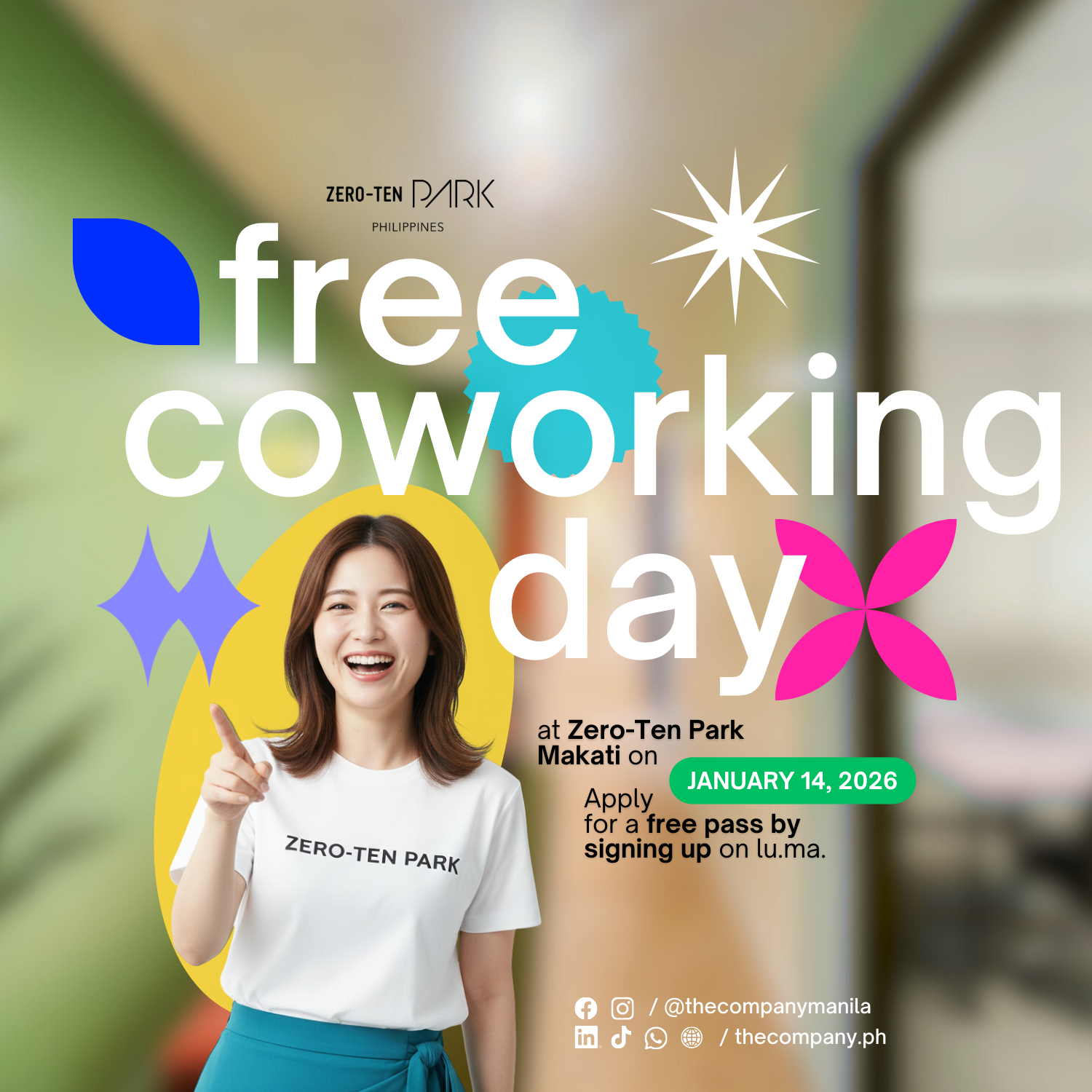 Free Coworking Day @ Zero-Ten Park Makati . ⋆˙ .
