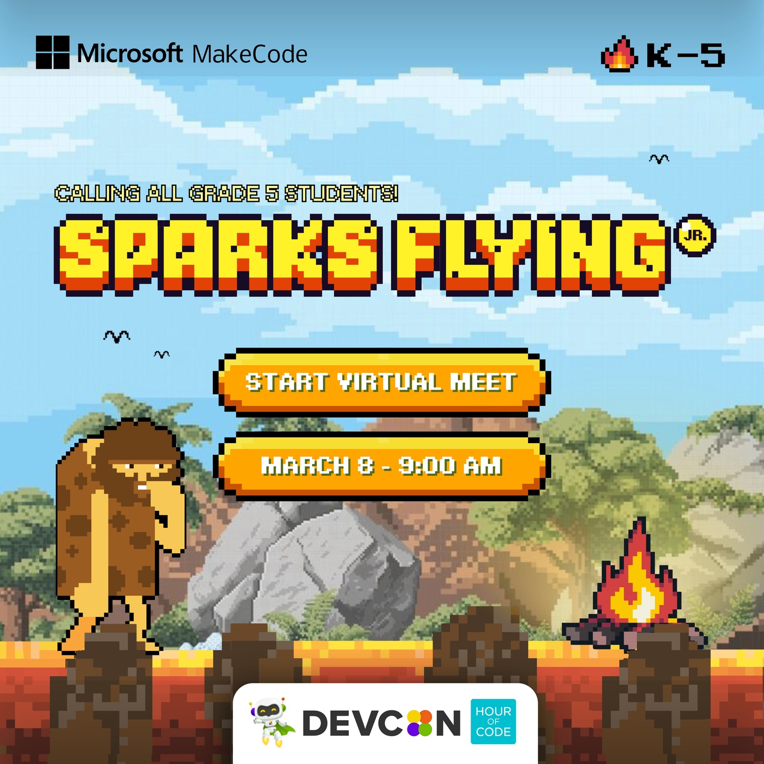 Hour of Code:𝗦𝗽𝗮𝗿𝗸𝘀 𝗙𝗹𝘆𝗶𝗻𝗴 𝗝𝘂𝗻𝗶𝗼𝗿