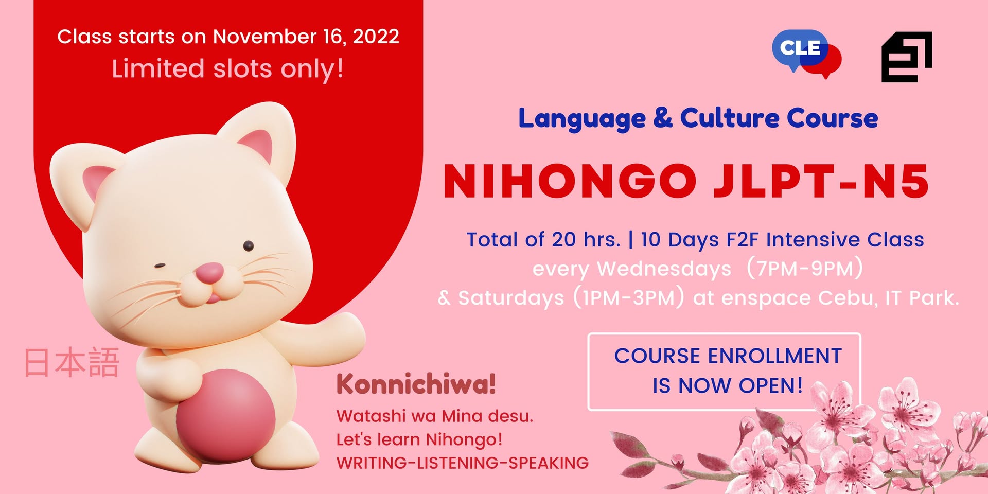[Language & Culture Course] NIHONGO JLPT-N5