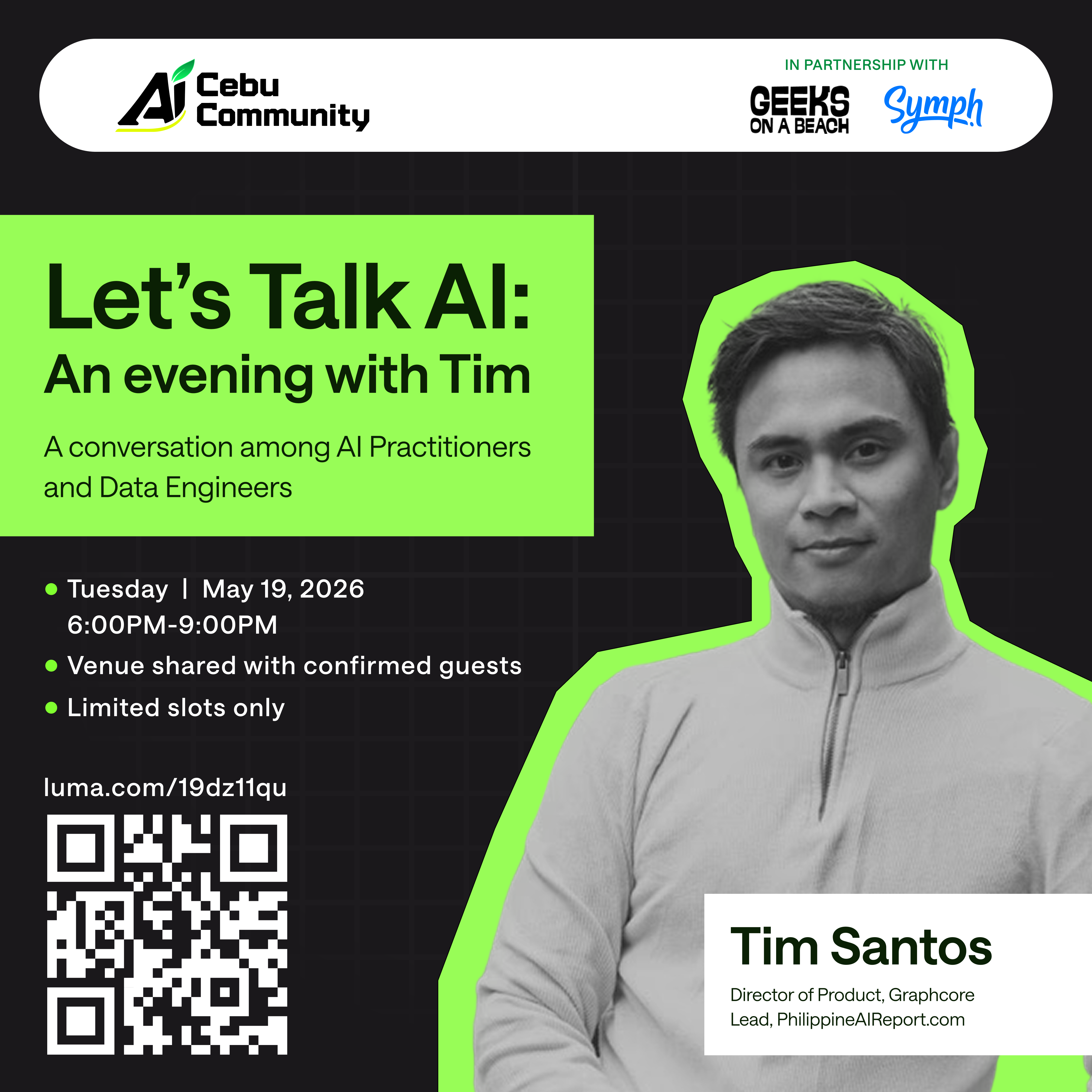 Let’s Talk AI: an evening with Tim