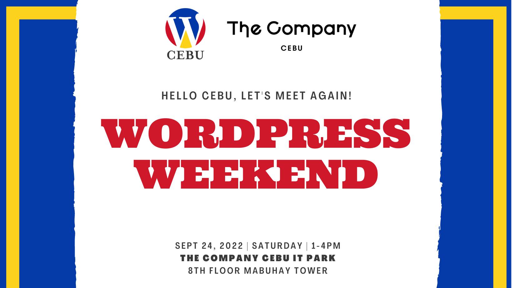 WordPress Weekend: Cebu, Let's Meet Again!